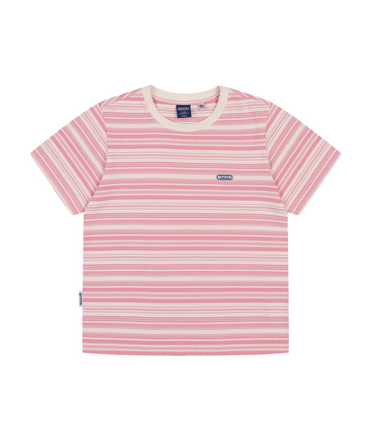 아웃도어 프로덕츠(OUTDOOR PRODUCTS) W STRIPE SHORT SLEEVE (PINK)