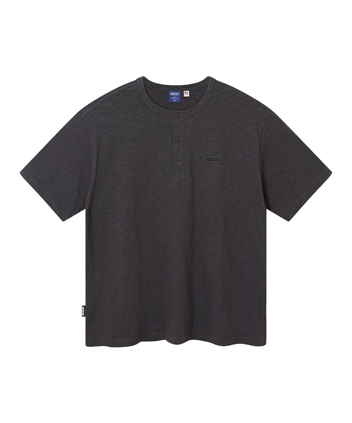 아웃도어 프로덕츠(OUTDOOR PRODUCTS) HENLEY NECK T-SHIRT (CHARCOAL)