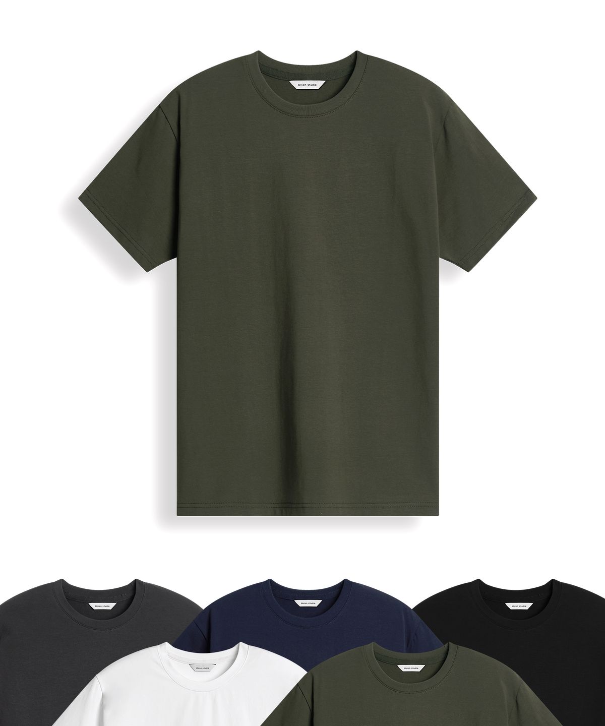 유니온스튜디오(UNIONSTUDIO) 릴렉스 코튼스판 머슬핏 반팔티 ( 5Color )