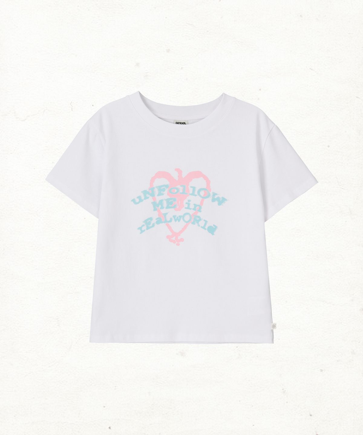 단델(DANDEL) DD unfollow me tee (WHITE)