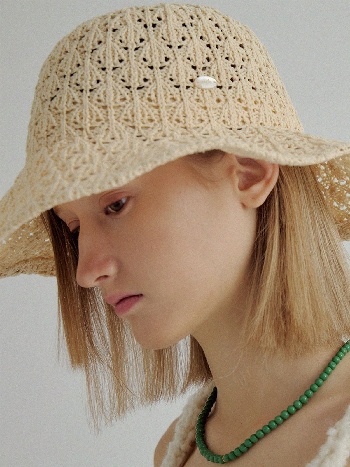 메르헨(MERCHEN) Cliff wave bucket hat_3color