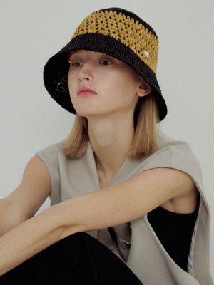 Helison knitting bucket hat_2color