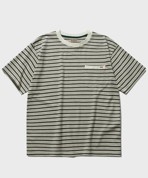 스트라피 포켓 반팔티셔츠 크림 SJST7795