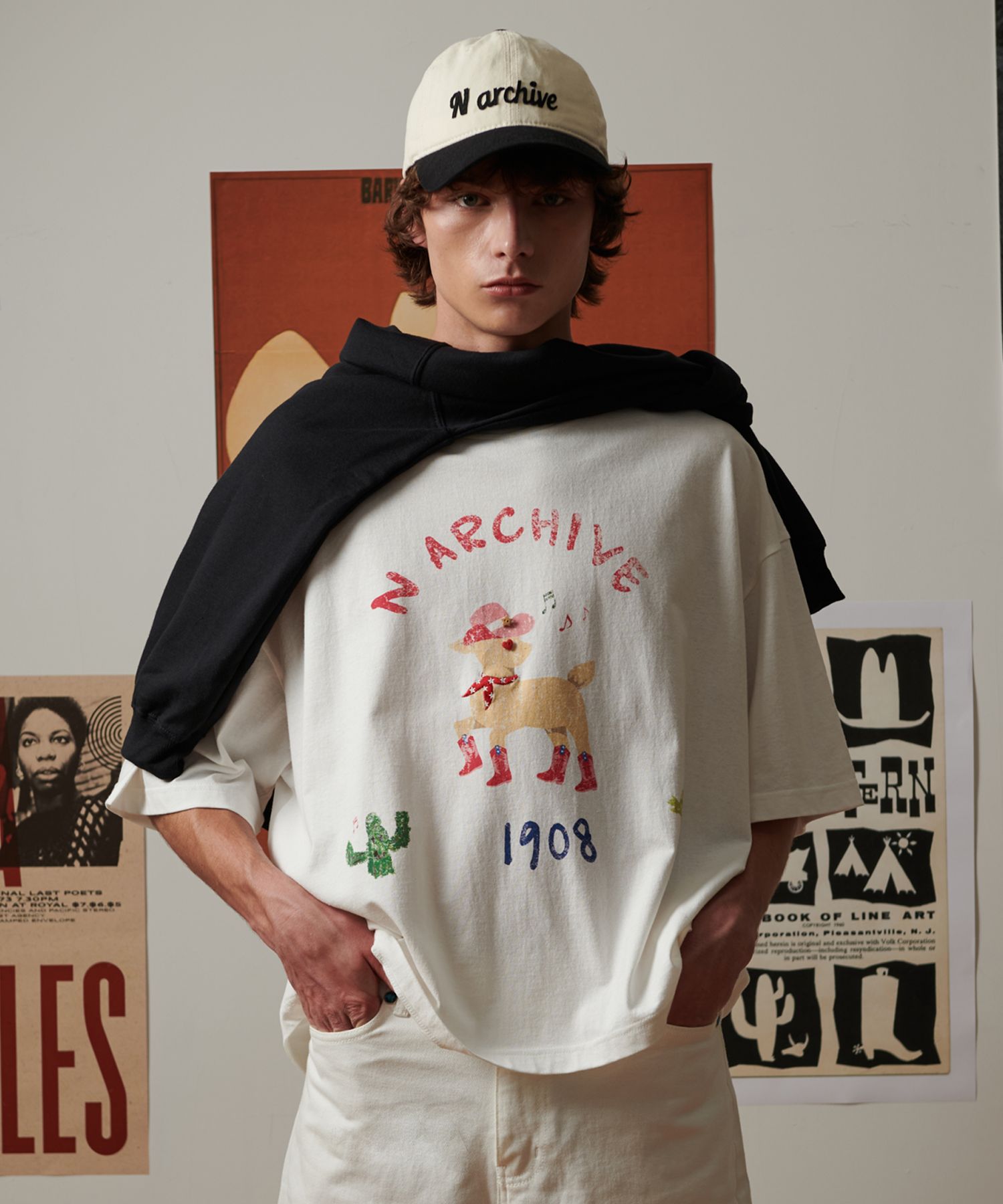 beyondclosetのHand Print Detail Cotton Short Sleeve T-Shirt MUSINSA公式 | BEYOND CLOSET [COLLECTION LINE] Handmade
