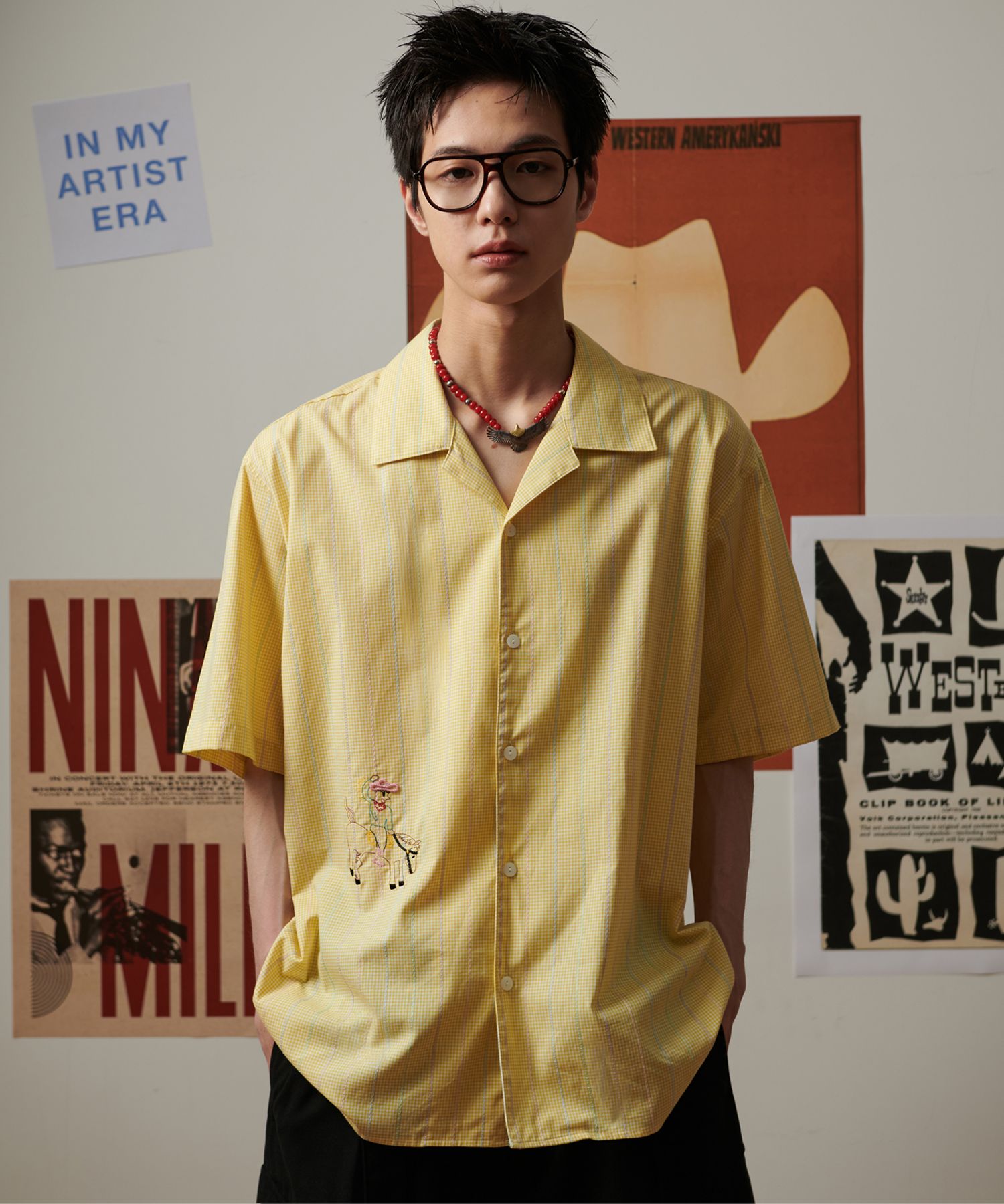 beyondclosetのHandmade Detail Open Collar Short Sleeve Shirt MUSINSA | BEYOND CLOSET [COLLECTION LINE] Handmade Detail