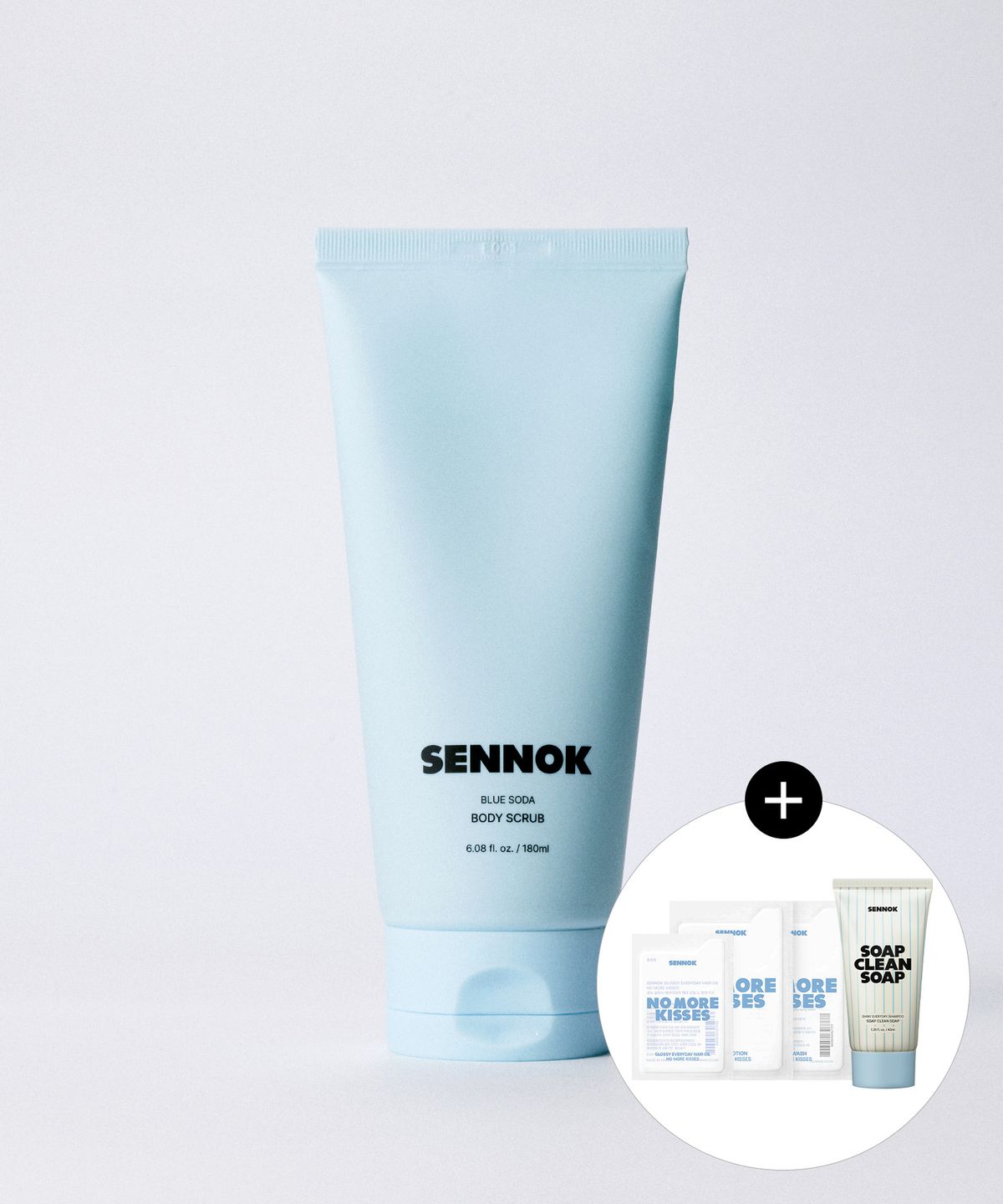 센녹(SENNOK) 블루 소다 바디 스크럽 180ml+(증정) 샴푸 40ml+노모키샤쉐3종
