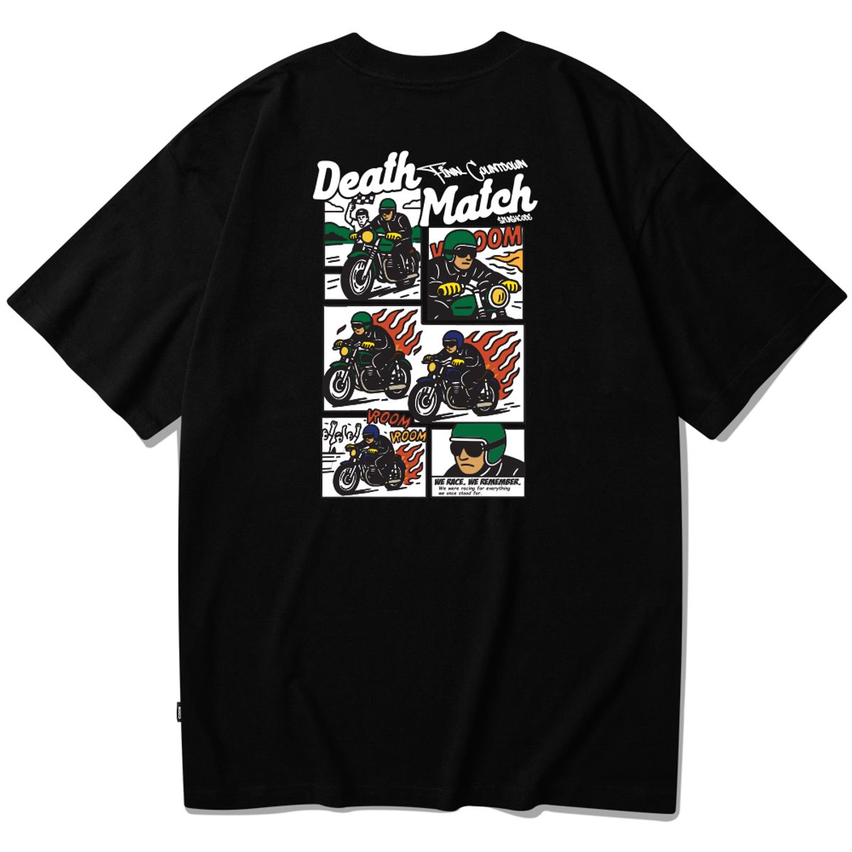 스플래시코드(SPLASHCODE) 반팔 티셔츠 블랙 - 데스매치 카툰(Death Match Cartoon)