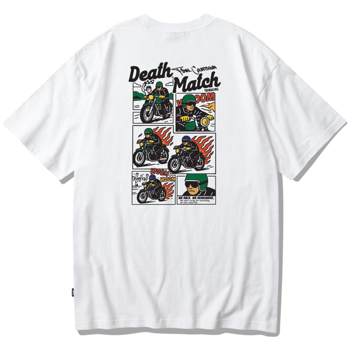 스플래시코드(SPLASHCODE) 반팔 티셔츠 화이트 - 데스매치 카툰(Death Match Cartoon)