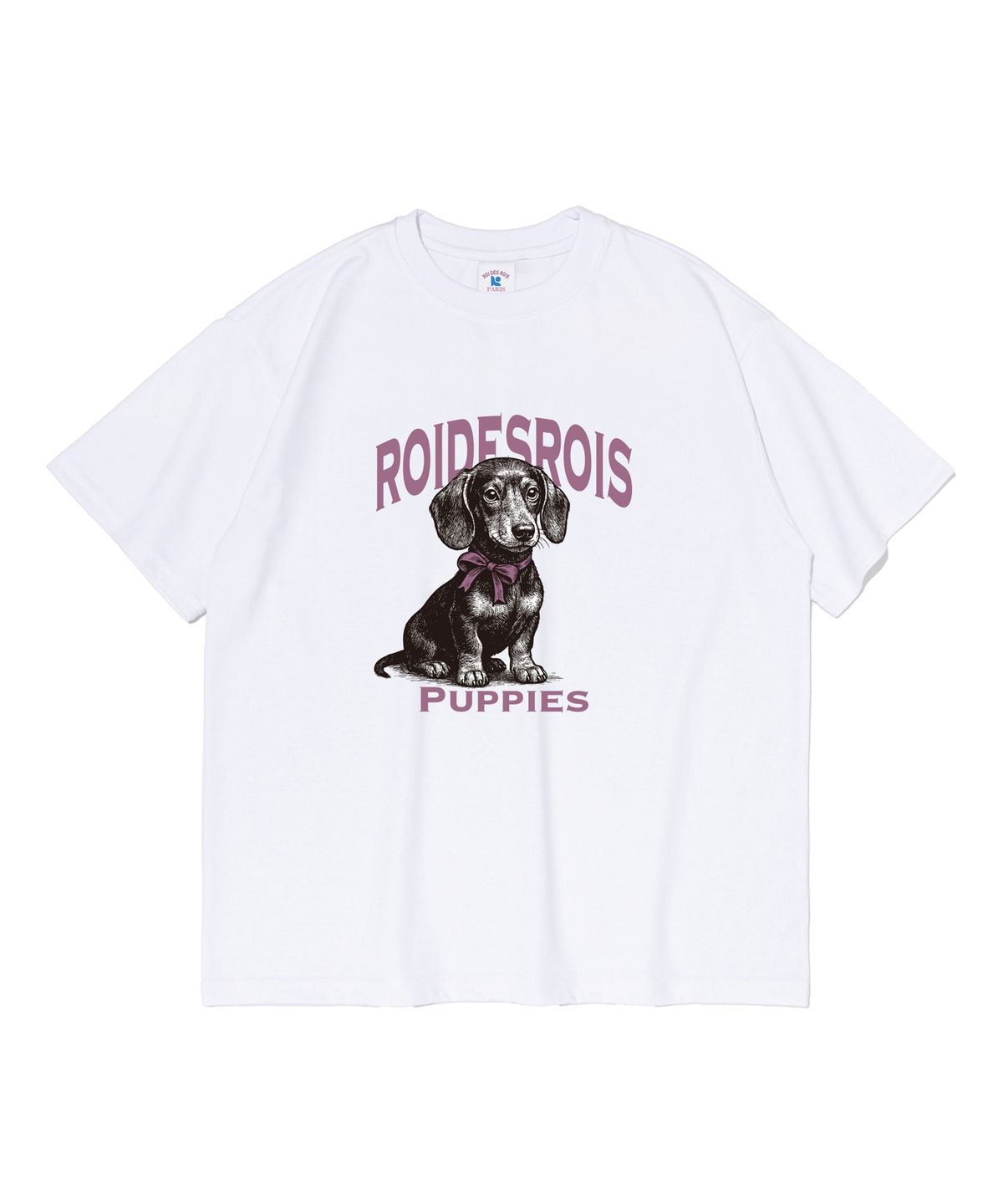 로아드로아(ROIDESROIS) 퍼피스 캐릭터 반팔 티셔츠 (화이트)