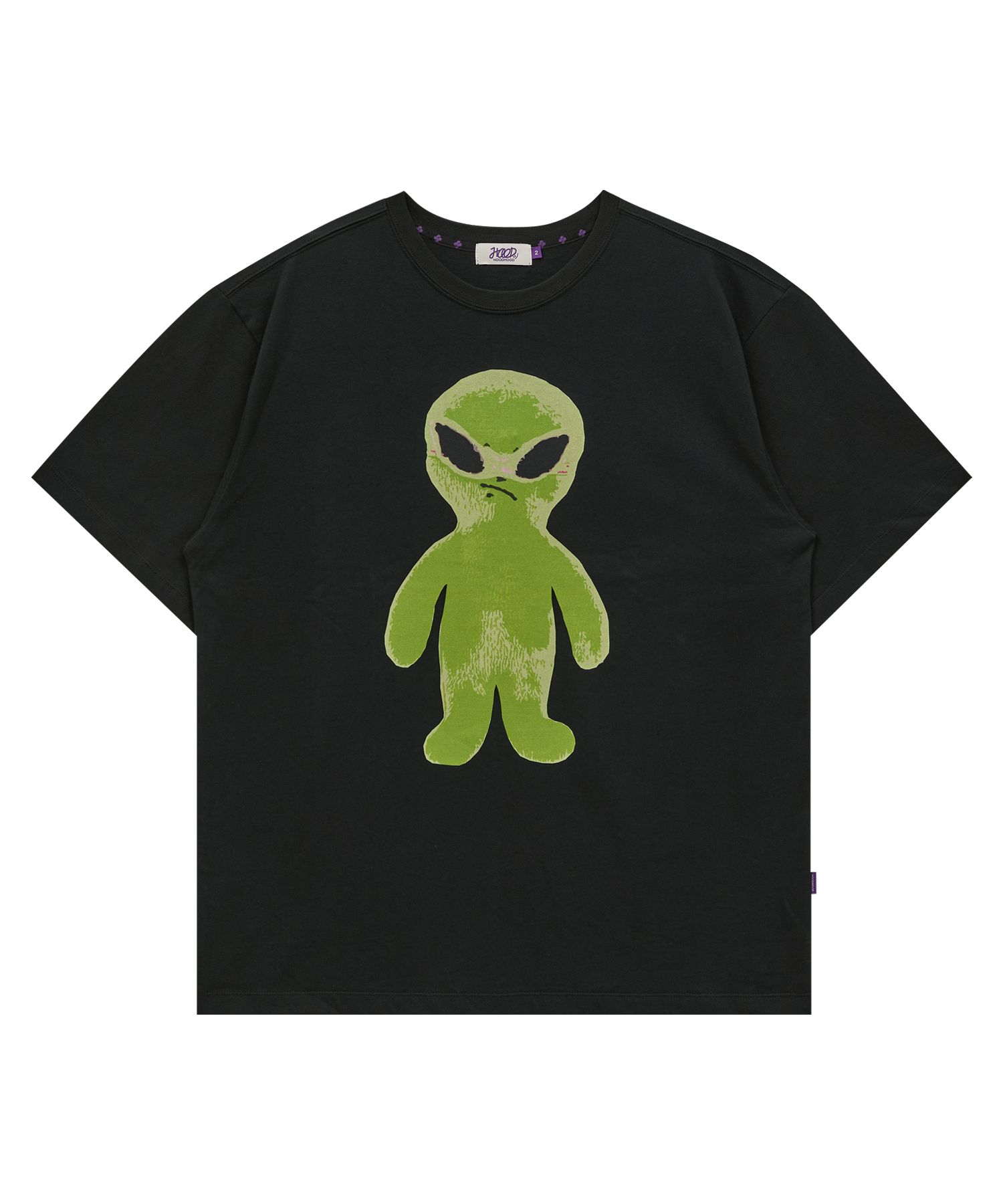 MUSINSA公式 | HOODHOOD エイリアングラフィック半袖Tシャツブラック