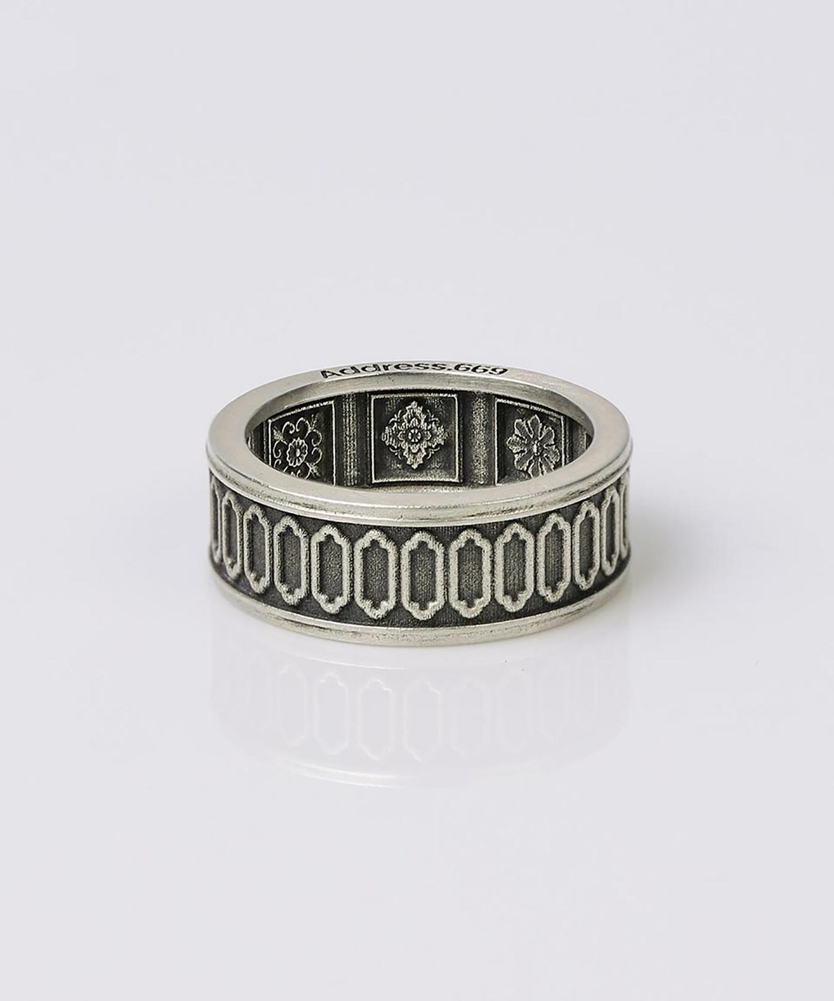 어드레스669(ADDRESS669) INTERIOR PATTERN SILVER RING #8