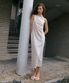 Dissymmetry Slip Dress (beige)