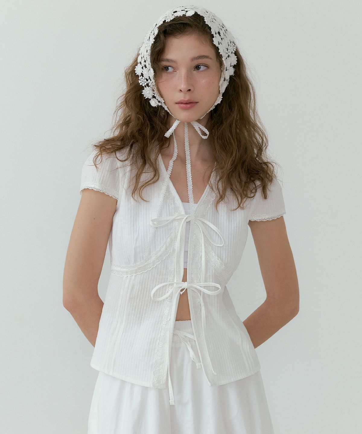 루시르주(LUCIR ZU) Havana Lace Blouse (ivory)