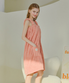 타올 포켓 랩원피스 - Pink