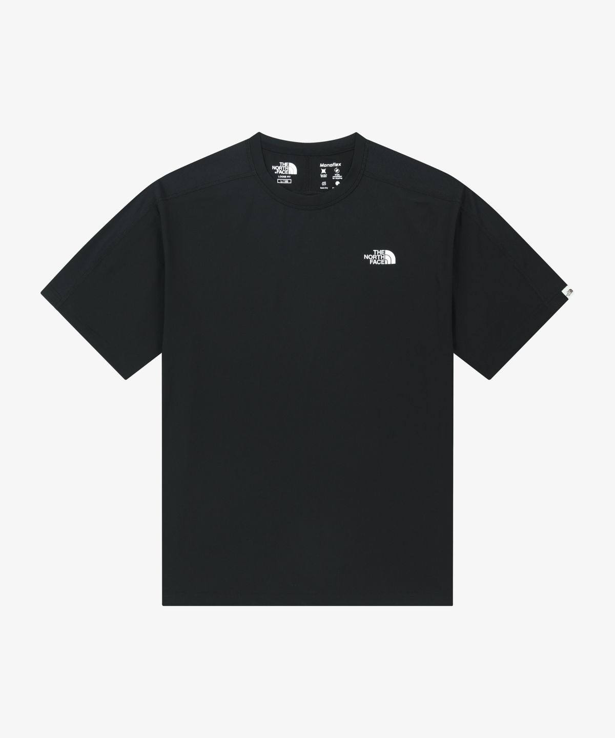 노스페이스(THE NORTH FACE) NT7UR15K 하이브리드 와플 반팔 라운드티 BLACK