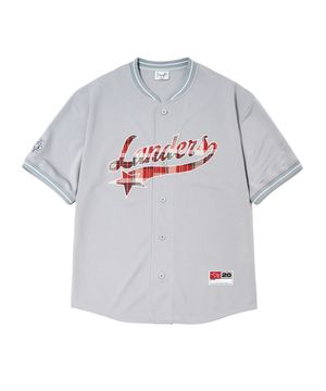 피뎁트 X SSG 랜더스 메쉬 베이스볼 셔츠_라이트 그레이