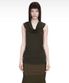 SHAWL NECK SLEEVELESS KHAKI