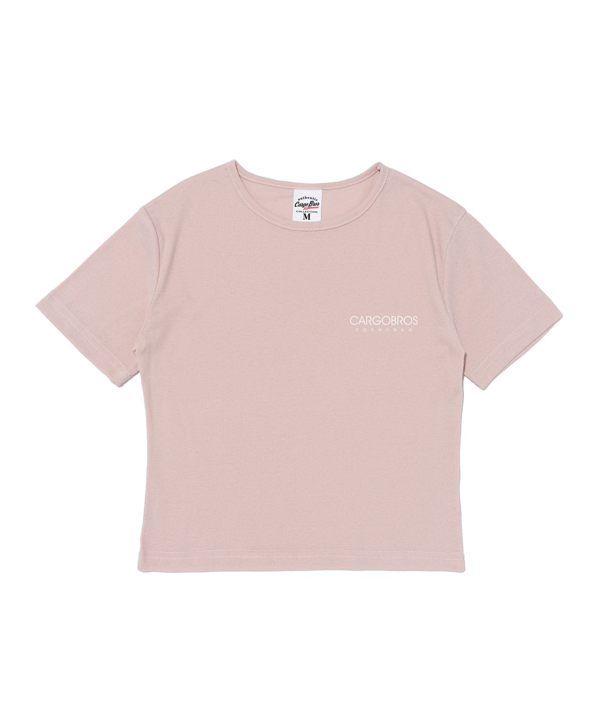 카고브로스 포 우먼(CARGOBROS FOR WOMAN) 에센셜 로고 숏 반팔 티셔츠 (핑크)