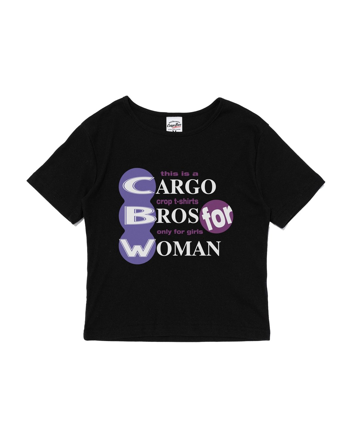 카고브로스 포 우먼(CARGOBROS FOR WOMAN) 카고 우먼즈 숏 반팔 티셔츠 (블랙)