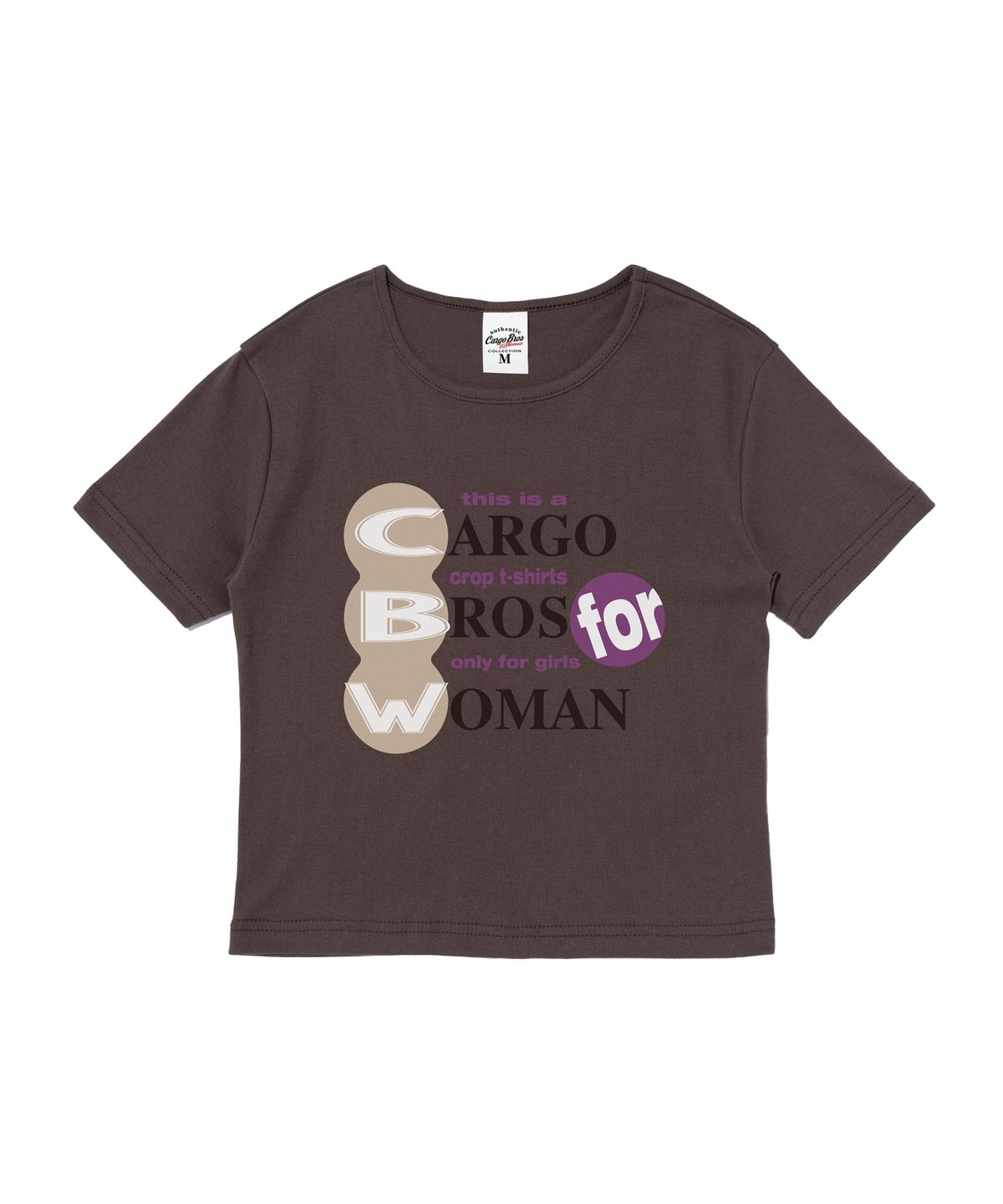 카고브로스 포 우먼(CARGOBROS FOR WOMAN) 카고 우먼즈 숏 반팔 티셔츠 (브라운)