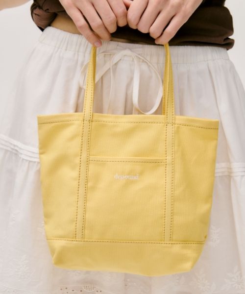 ●depound● Canvas Mini Tote Bag Yellow DP2535BG028MYEXX MUSINSA | DEPOUND Canvas Mini Tote Bag [Yellow]