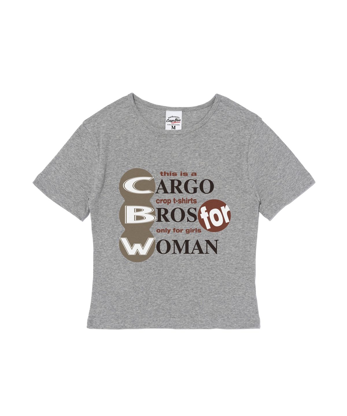 카고브로스 포 우먼(CARGOBROS FOR WOMAN) 카고 우먼즈 숏 반팔 티셔츠 (그레이)