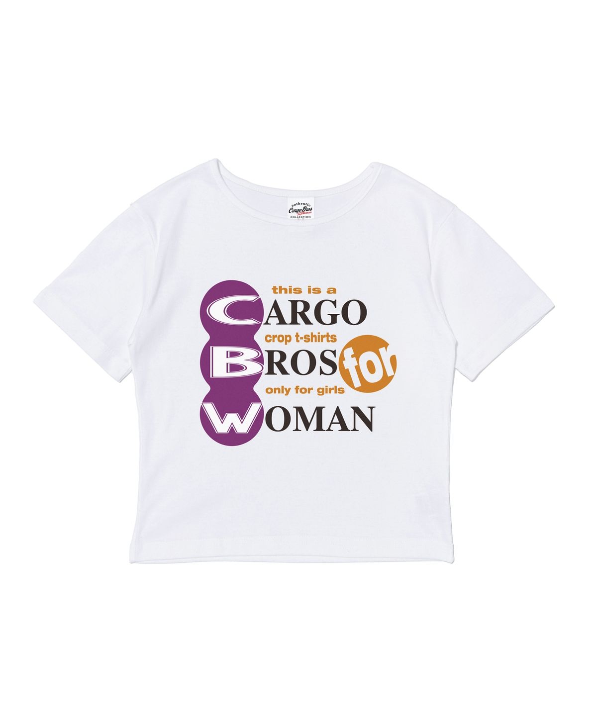 카고브로스 포 우먼(CARGOBROS FOR WOMAN) 카고 우먼즈 숏 반팔 티셔츠 (화이트)