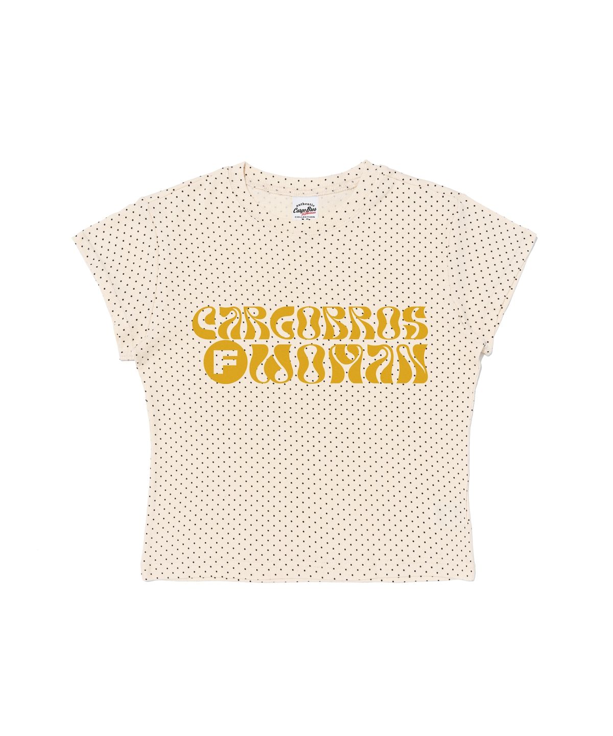 카고브로스 포 우먼(CARGOBROS FOR WOMAN) 도트 패턴 숏 반팔 티셔츠 (아이보리)
