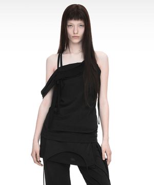 RAWCUT HALTER SLEEVELESS BLACK