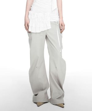 RAWCUT CURVED PANTS (UNISEX) DUSTY BEIGE