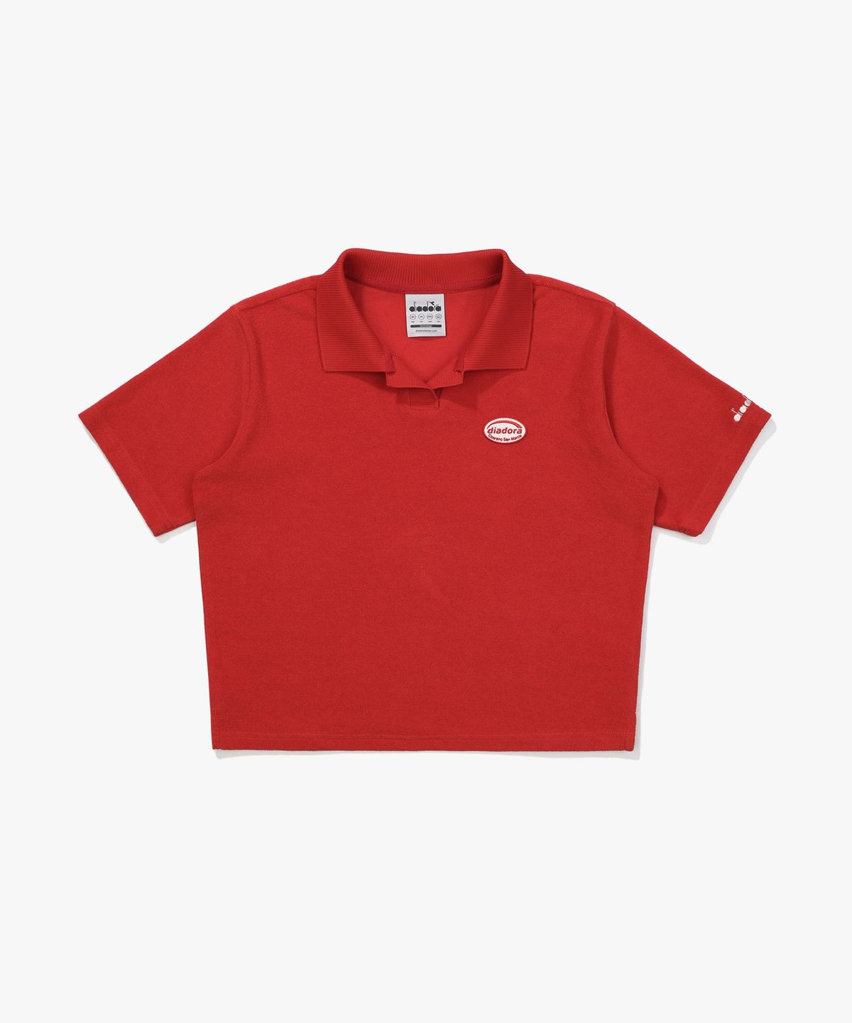 디아도라(diadora) 테리 카라 반팔 티셔츠 RED