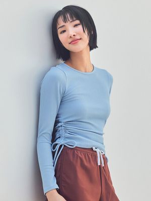 여성) 래쉬가드 크링클 루싱 풀오버_MBF2TS2705