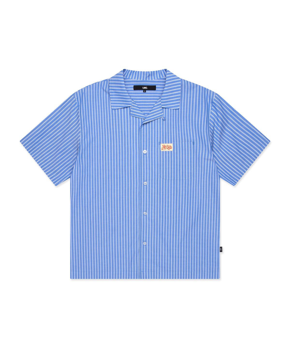 엘엠씨(LMC) STRIPE RESORT SHORT SLV SHIRT blue
