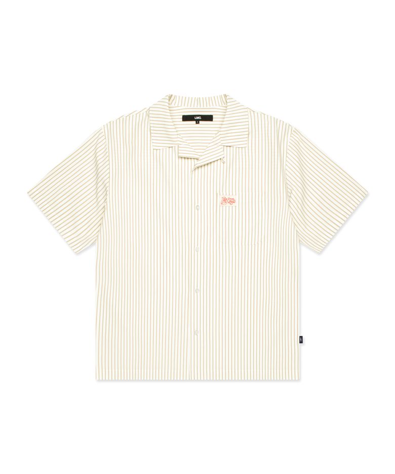 STRIPE RESORT SHORT SLV SHIRT ivory