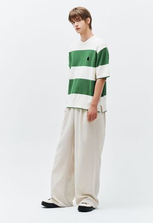 셈블런스 부클 블록 스트라이프 니트 그린 ZH2KT886GR