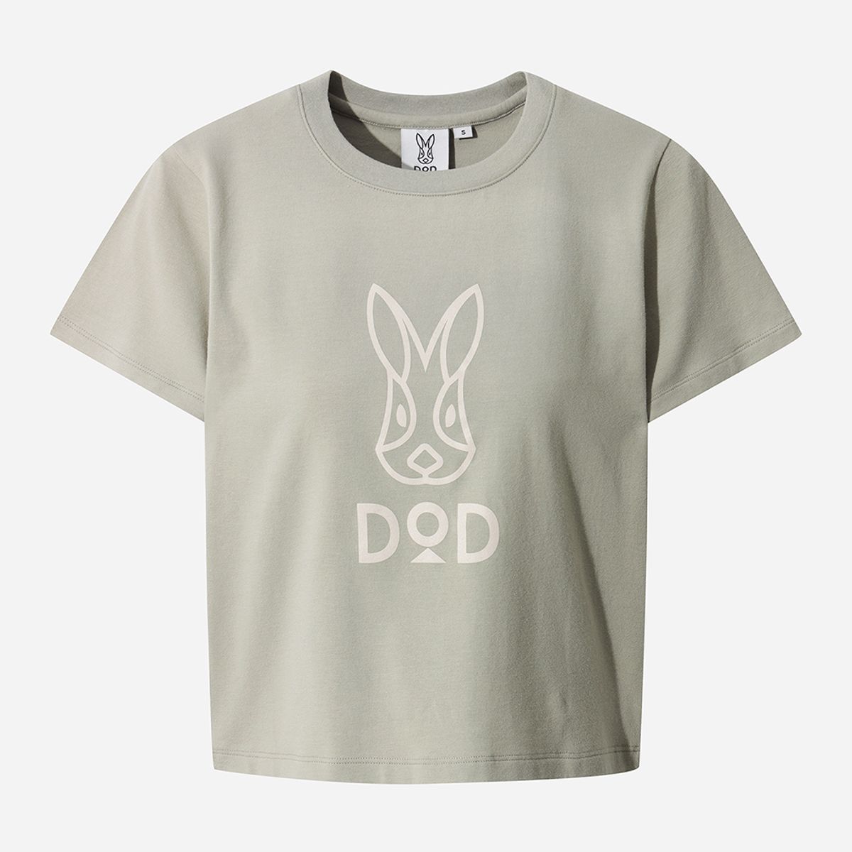 디오디(DOD) 베이직 크롭 숏 티셔츠(DARK BEIGE)