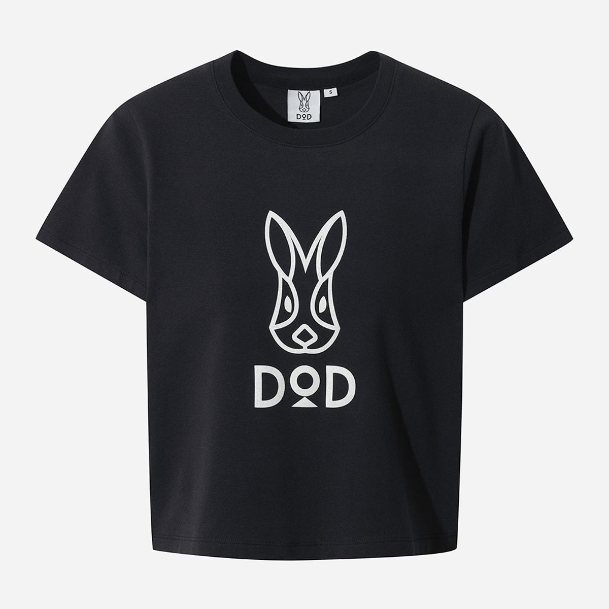 디오디(DOD) 베이직 크롭 숏 티셔츠(BLACK)