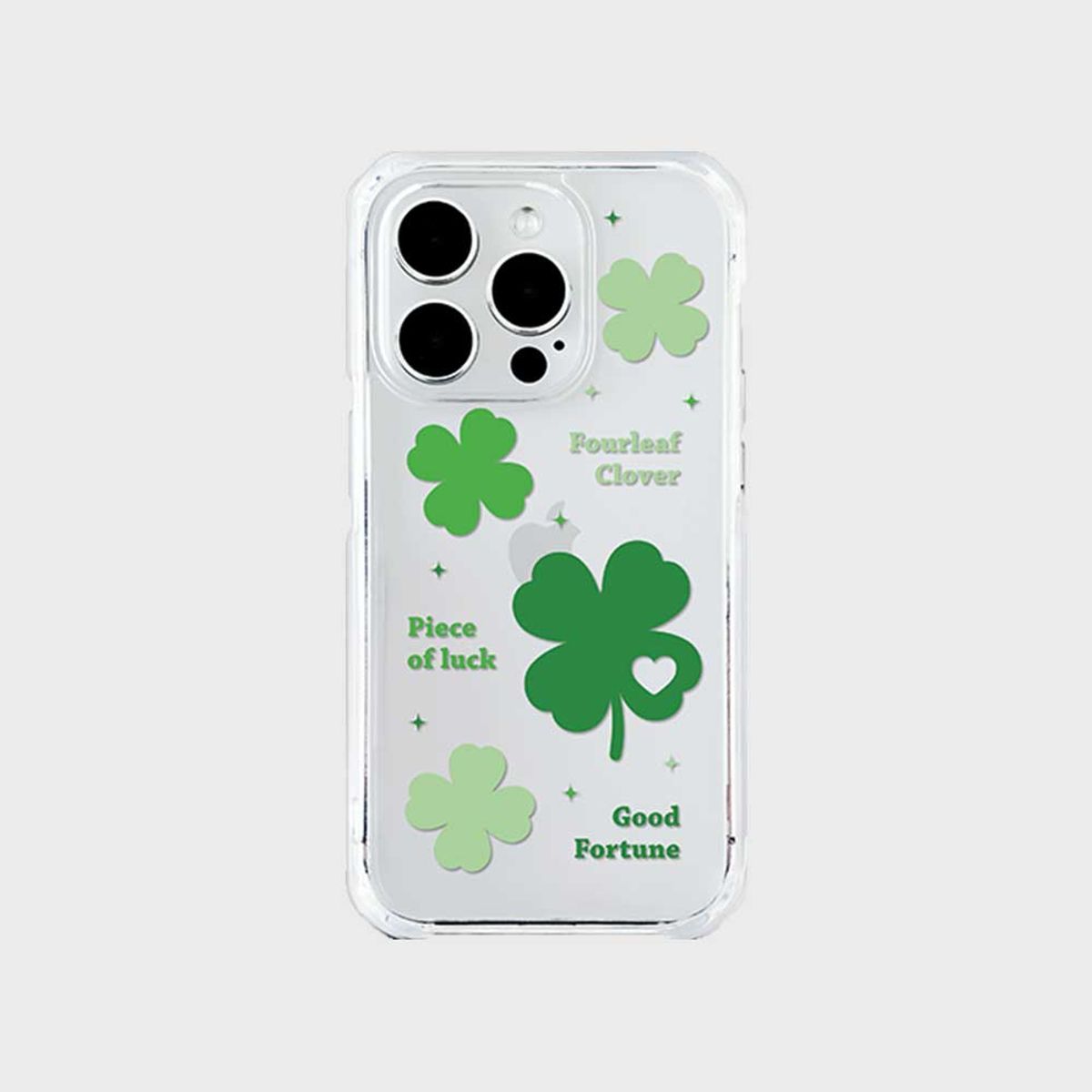 코쿼드(COQUAD) 9C9C 클로버 젤하드 케이스_클로버하트
