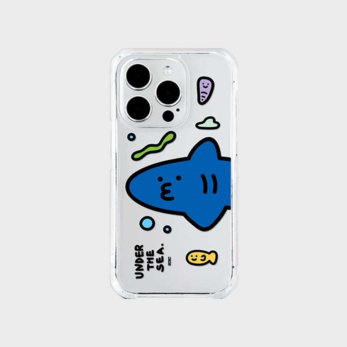 코쿼드(COQUAD) 9C9C 빼꼼 언더더씨 젤하드 케이스_빼꼼상어