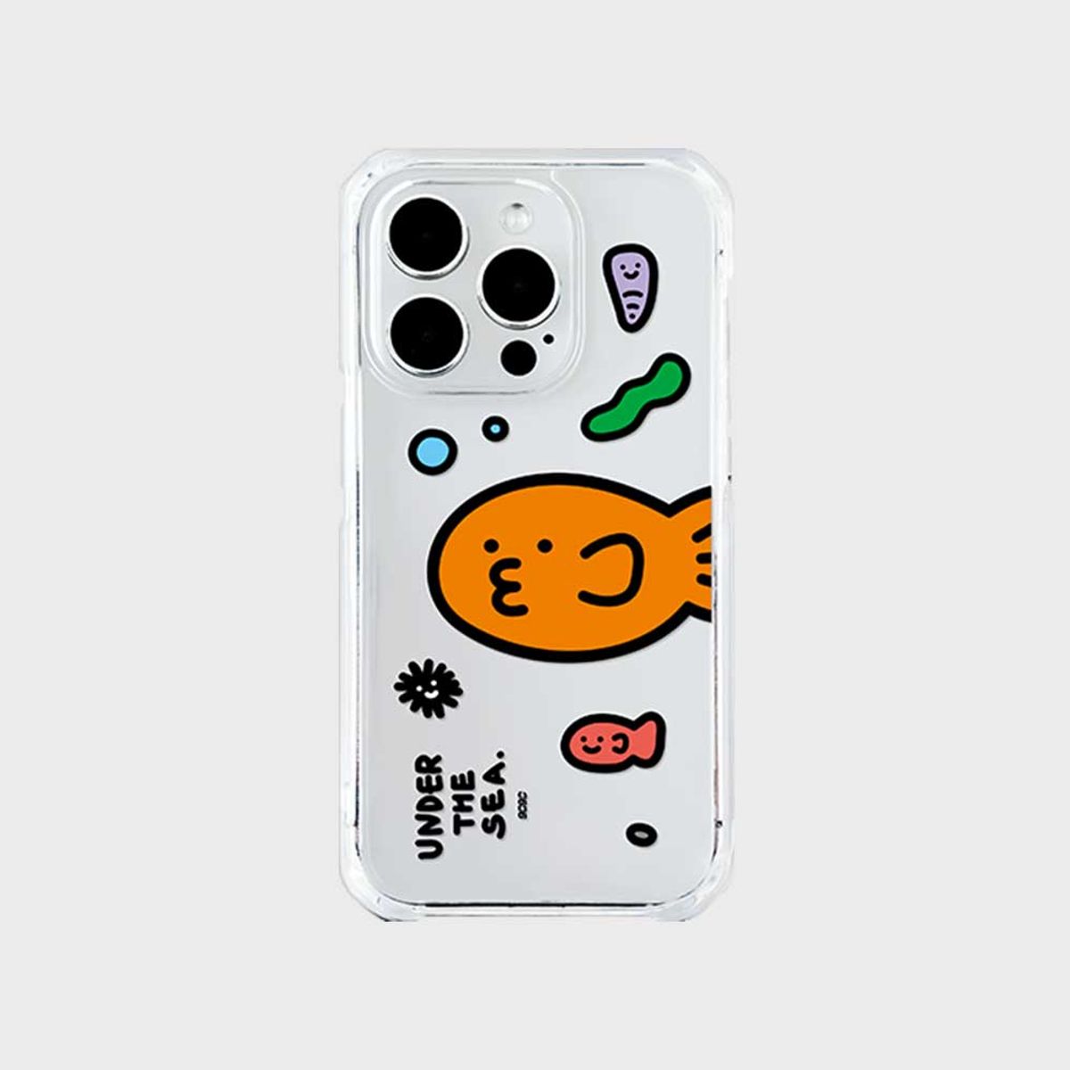 코쿼드(COQUAD) 9C9C 빼꼼 언더더씨 젤하드 케이스_빼꼼물고기