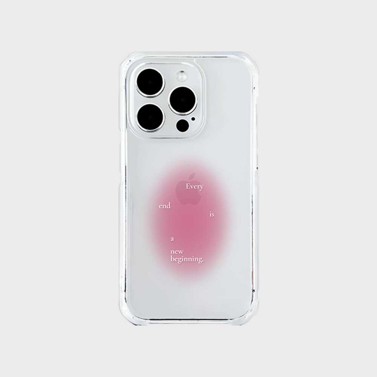 코쿼드(COQUAD) 9C9C 블러 라운드 젤하드 케이스_블러핑크