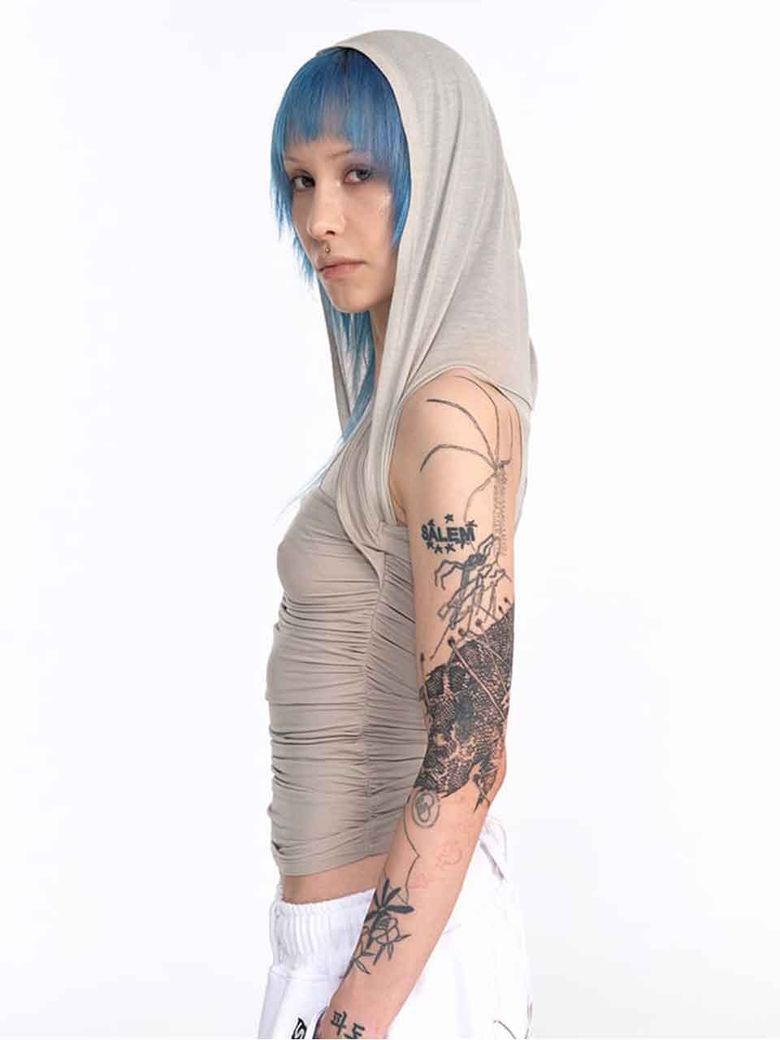 ZEN HOODIE TANK (BEIGE)