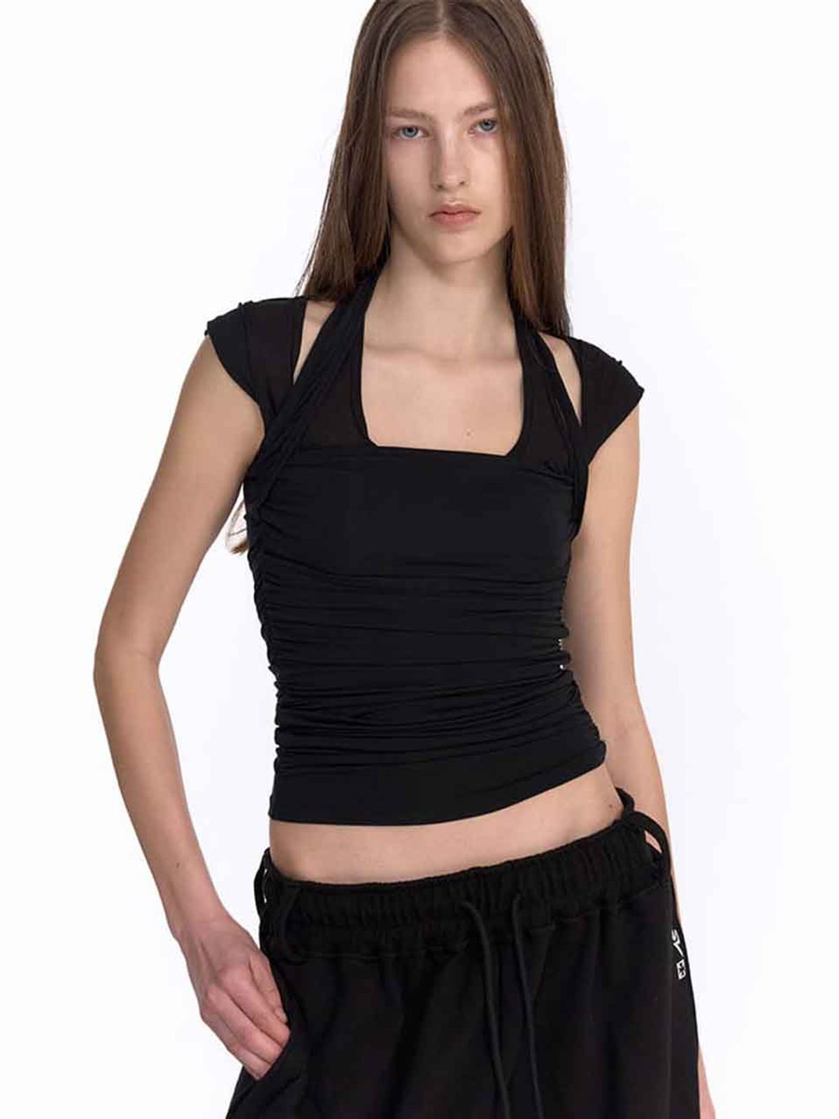 2000아카이브스(2000ARCHIVES) ZEN HOODIE TANK (BLACK)