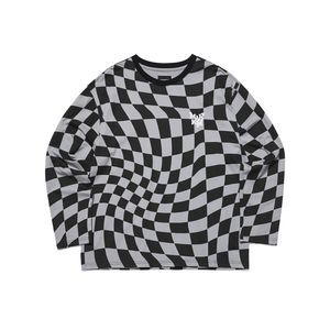 체크보드 긴팔 티셔츠 블랙 (MFIBH8701)