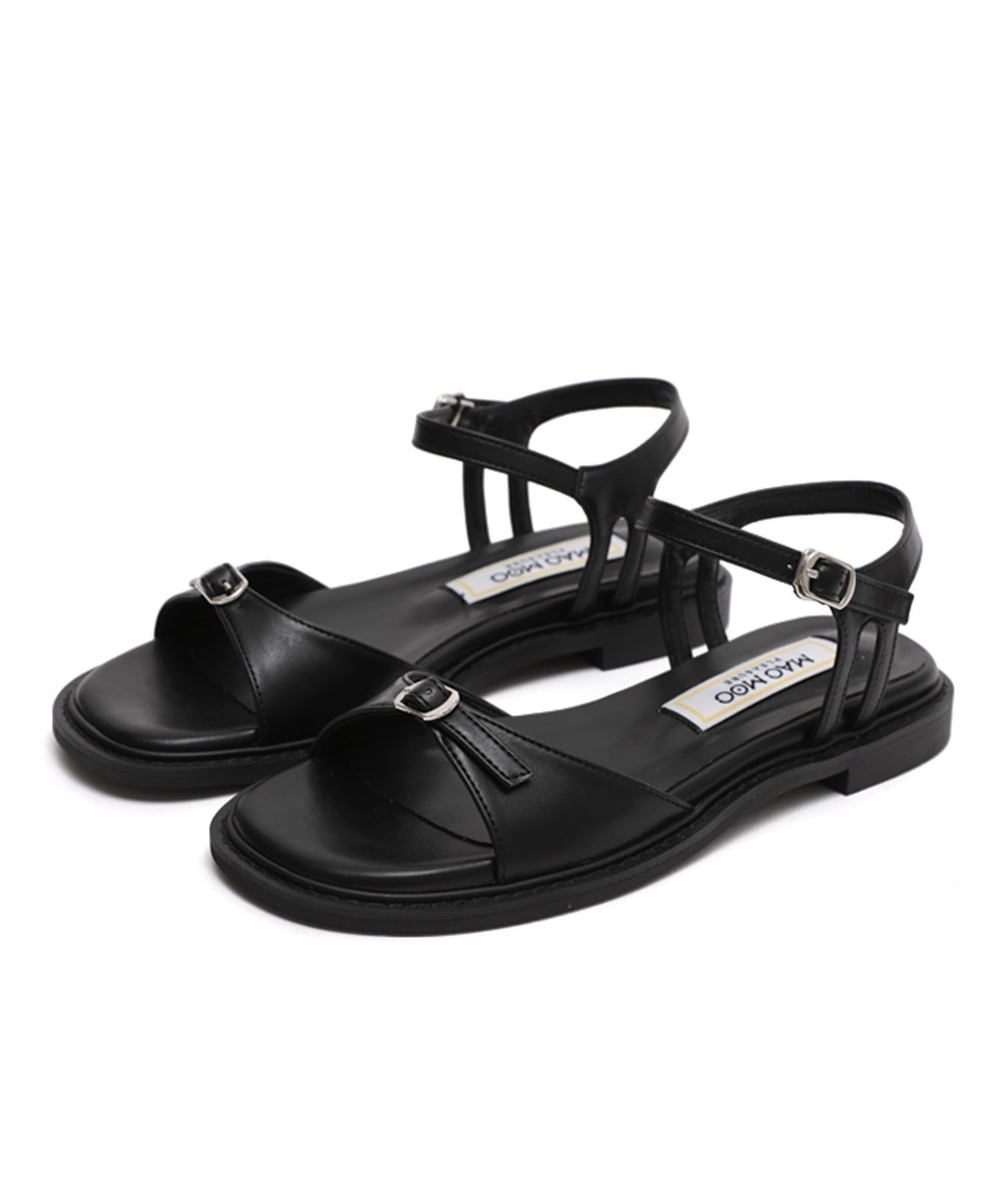 サンダル・ミュール ^MACMOC^ Rosso Minimal One Buckle Flat Sandals 3 Colors 15cm MUSINSA | MACMOC Rosso Rosso Minimal One Buckle Flat