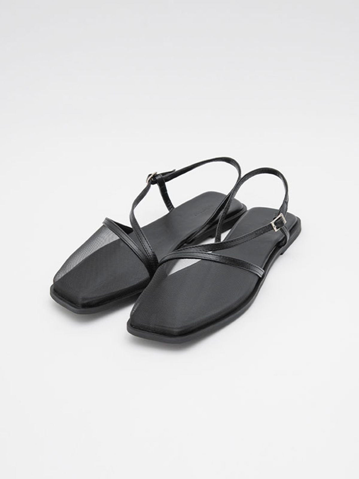 아틀리에 나인(ATELIER NAIN) LEATHER SEE THROUGH SLINGBACK SANDAL(SH-3459)