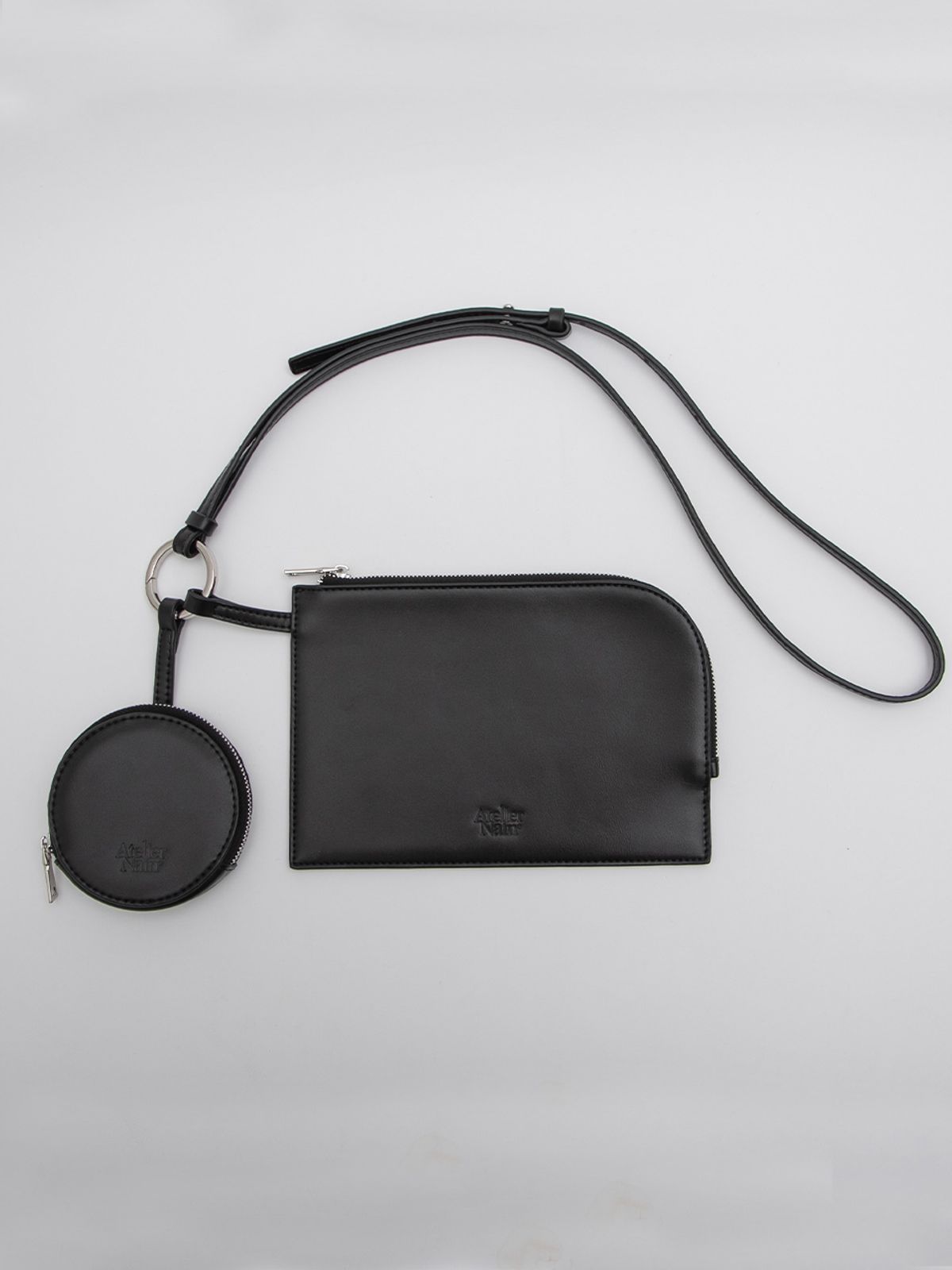 아틀리에 나인(ATELIER NAIN) FAUX LEATHER 2WAY POUTCH BAG(Z-B-2437)