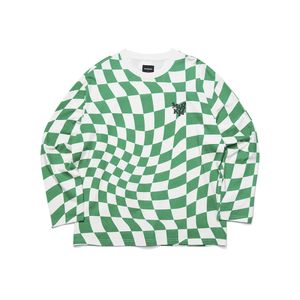 체크보드 긴팔 티셔츠 그린 (MFIBH8702)
