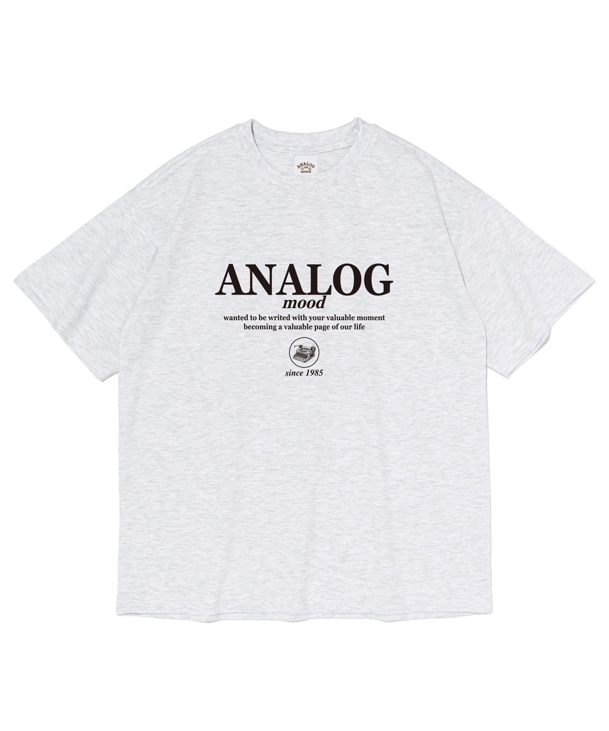 아날로그무드(ANALOG MOOD) 워드 레터 반팔티 (그레이)