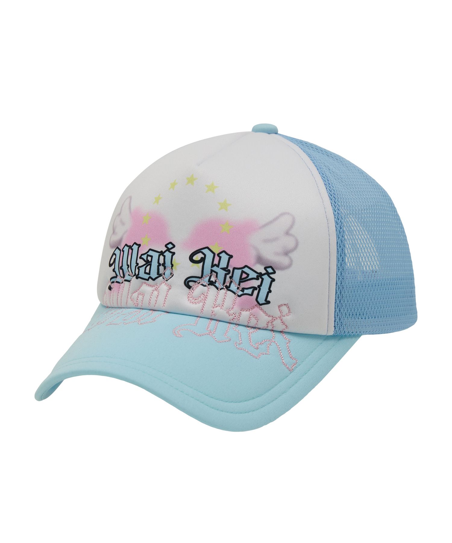 ★Wai Kei★ Angel Dolphin Trucker Cap Sky Blue YKBE02AC01-1 MUSINSA | WAI KEI Angel Dolphin Trucker Cap Sky Blue
